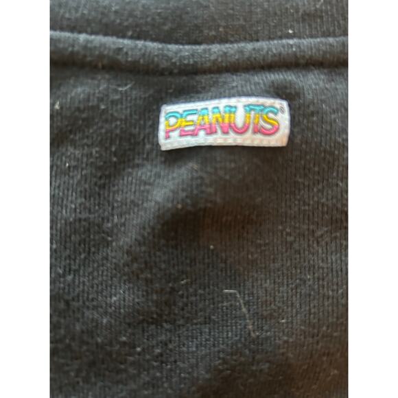 Peanuts Snoopy Free Hugs Black Crewneck Sweatshirt Small Woodstock - Picture 5 of 5